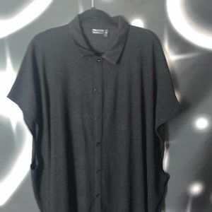 Asos oversize black button up sleveless